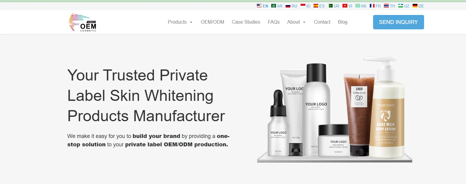 Top 10 Private Label Whitening Cream Manufacturers